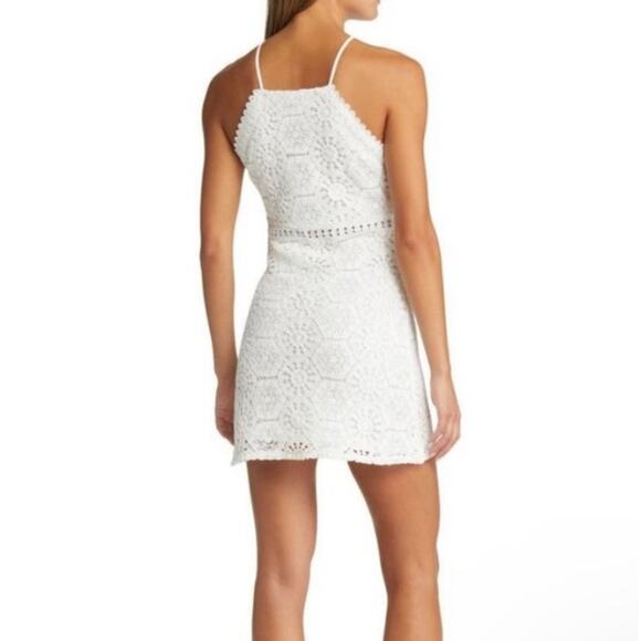 Open Edit Nordstrom New Women's Crochet Mini Dress White XXS Coastal Y2K Boho - Picture 2 of 13